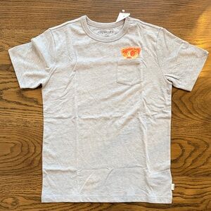 NWT Crewcuts Heather Gray Tee with Pizza Slice Graphic and Pocket
